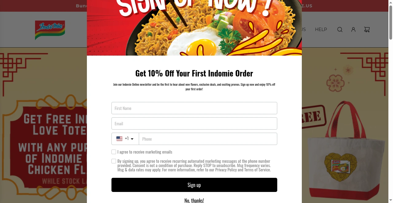 indomie.us screenshot