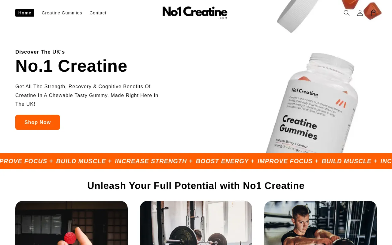 No1Creatine.com screenshot