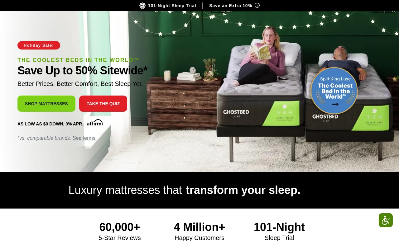 GhostBed® screenshot