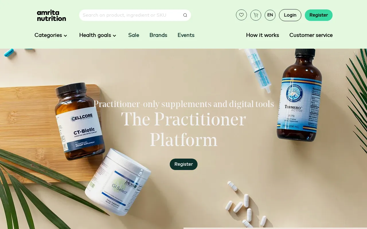 shop.amritanutrition.com screenshot
