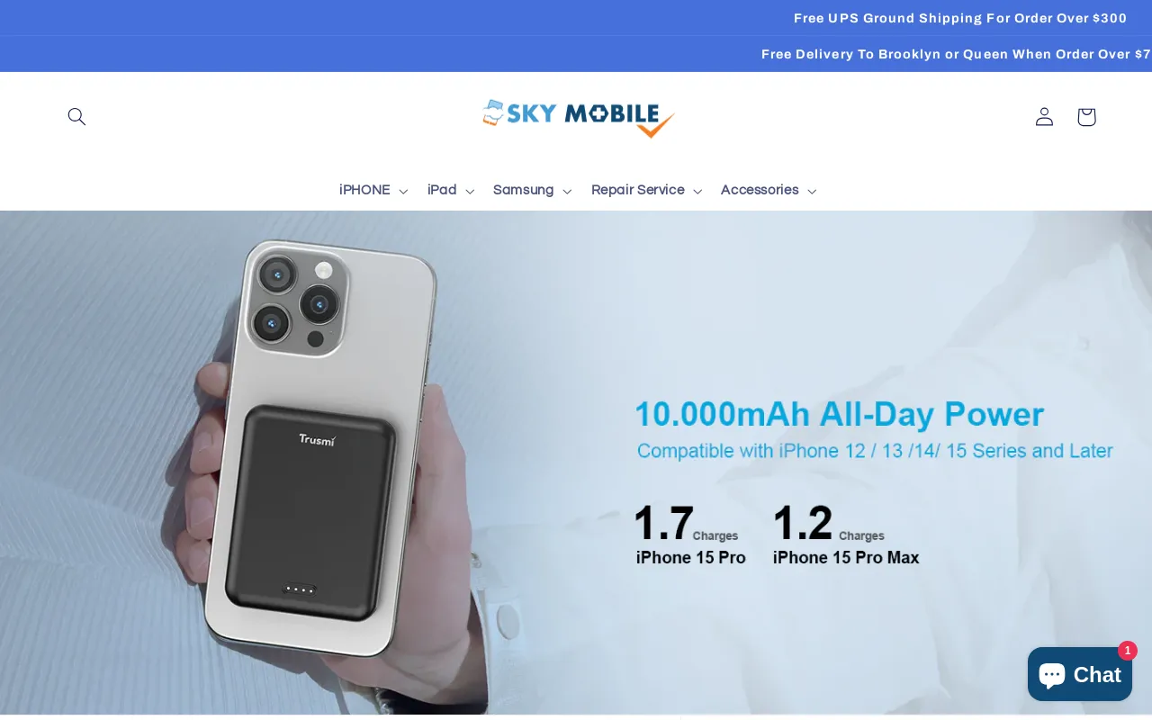 skymobile website screenshot