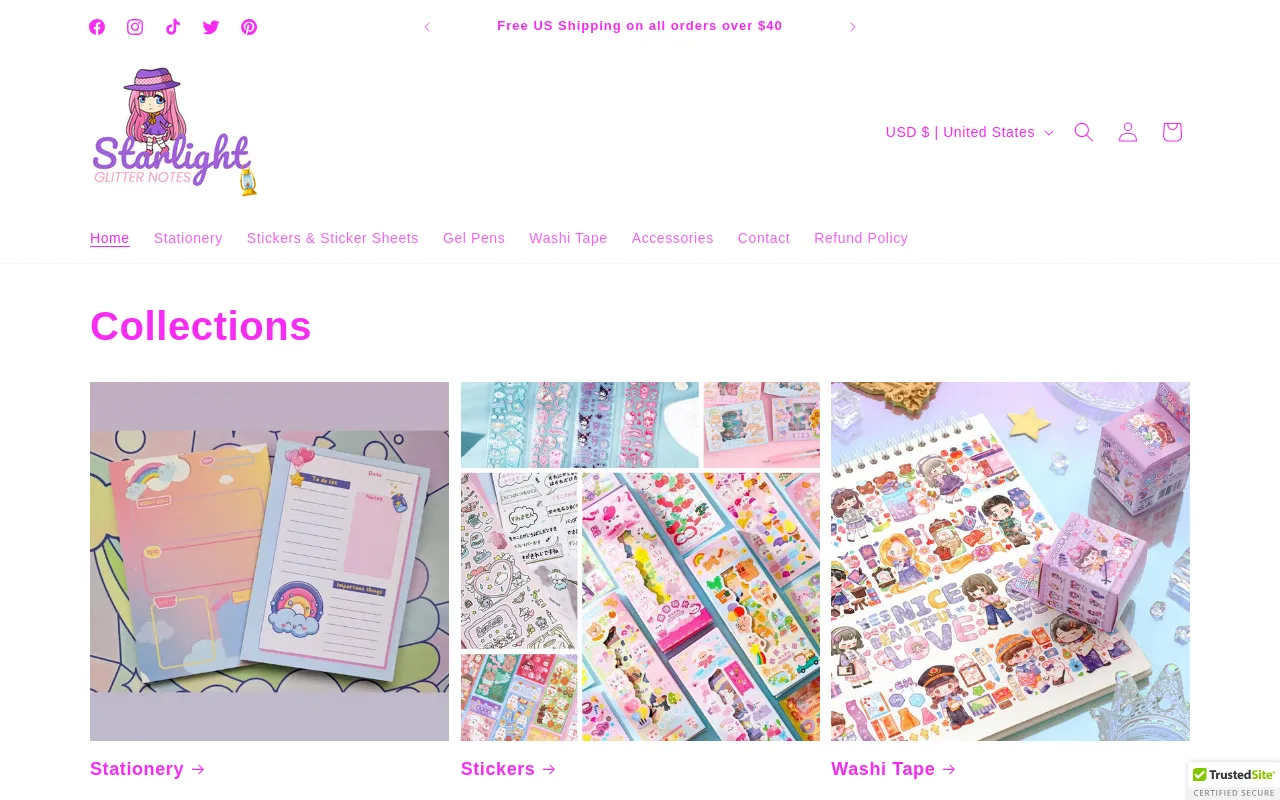 Starlight Glitter Notes screenshot