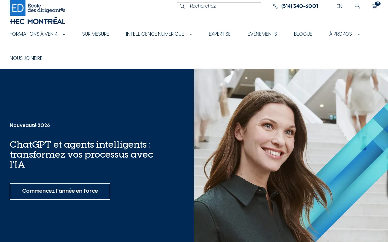 École des dirigeant(e)s HEC Montréal screenshot