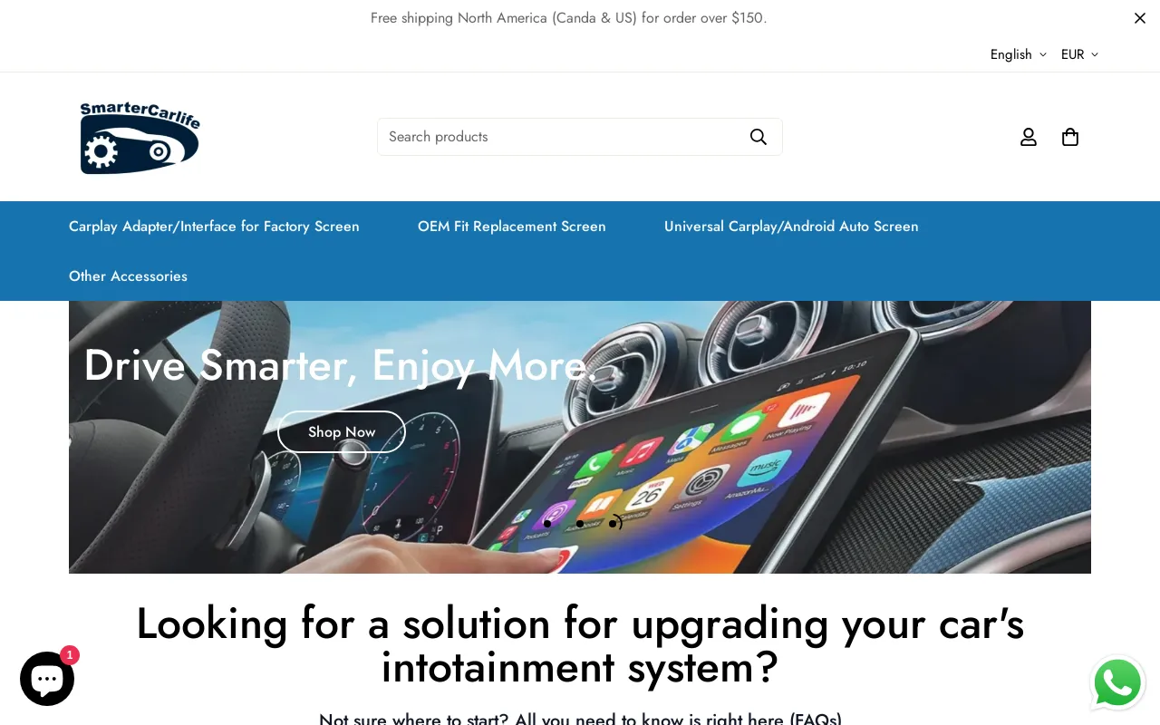 SmarterCarLife website screenshot
