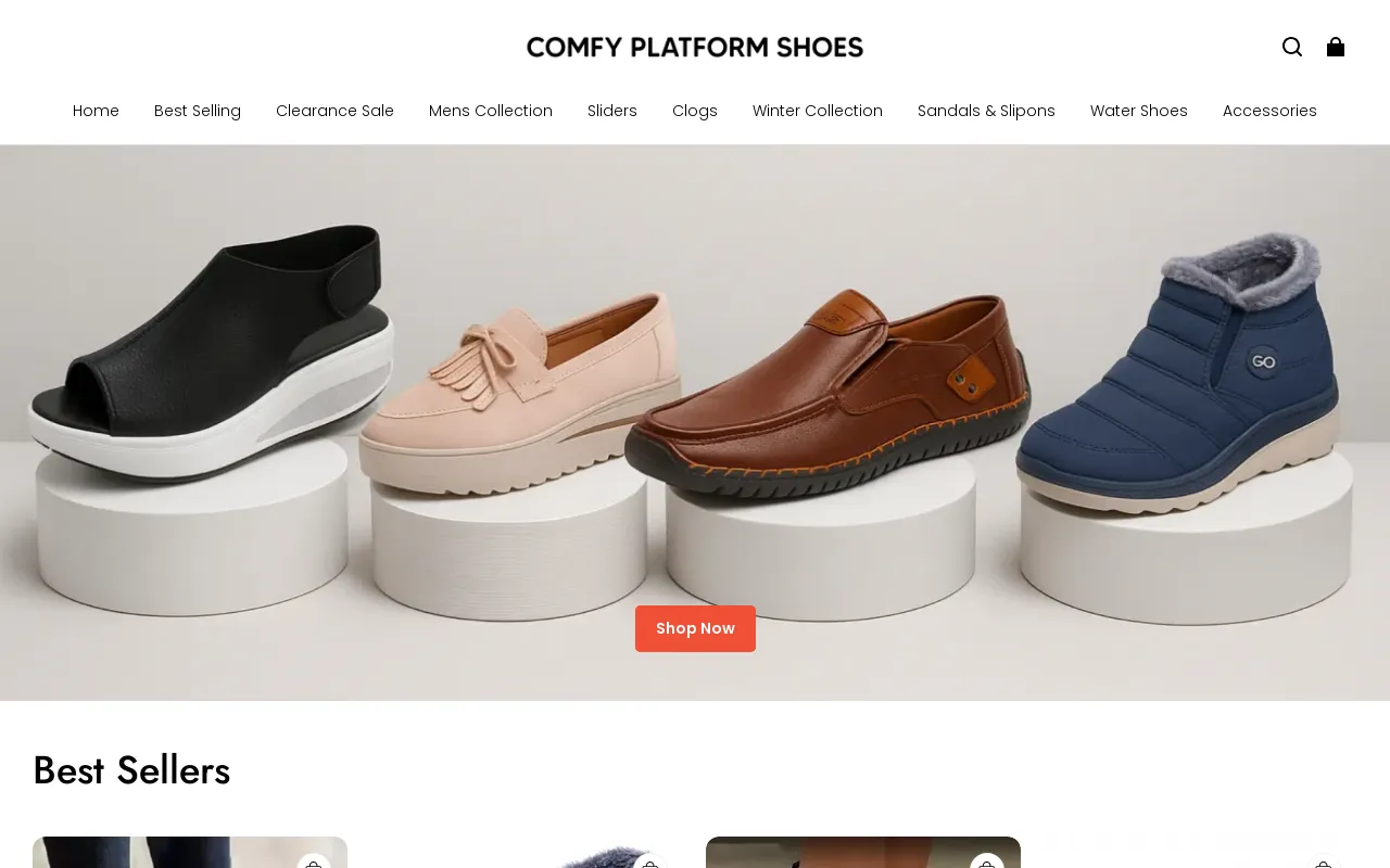 comfyplatformshoes.com screenshot