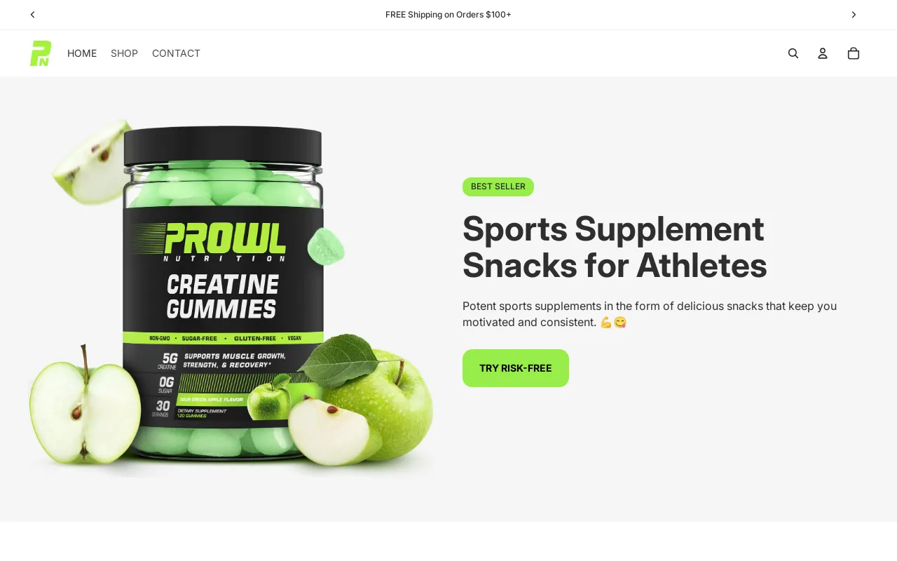 Prowl Nutrition website screenshot