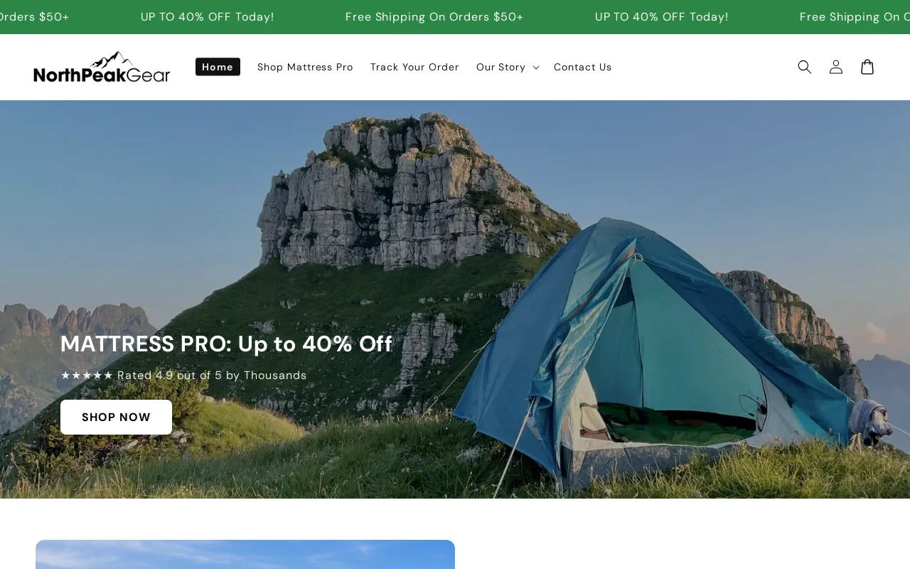 North Peak Gear screenshot