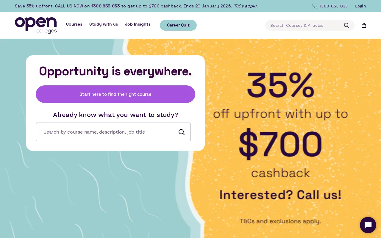 Open Colleges screenshot