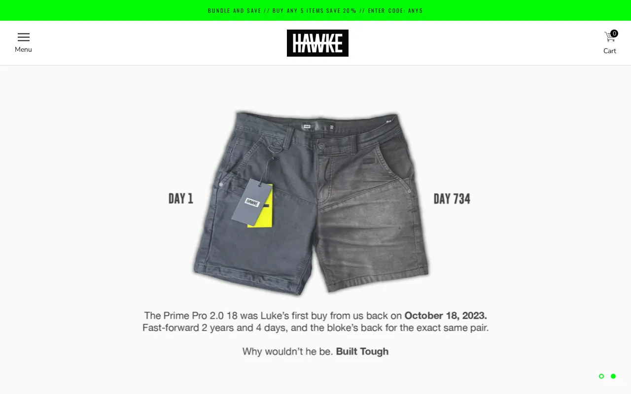 hawke workwear screenshot