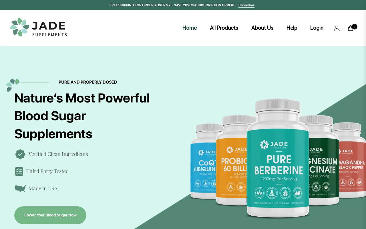 JADE SUPPLEMENTS screenshot