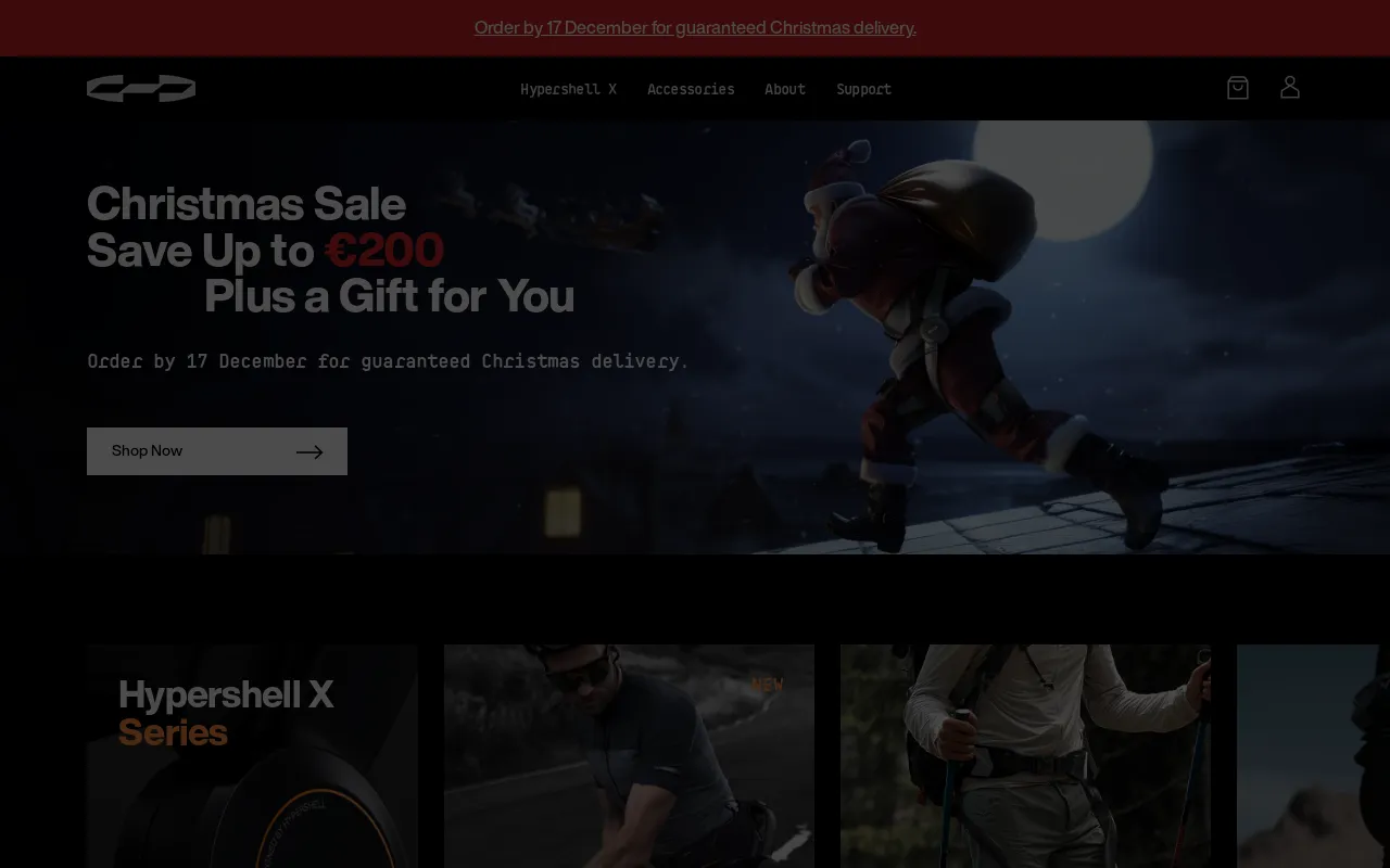 Hypershell European Official Website screenshot