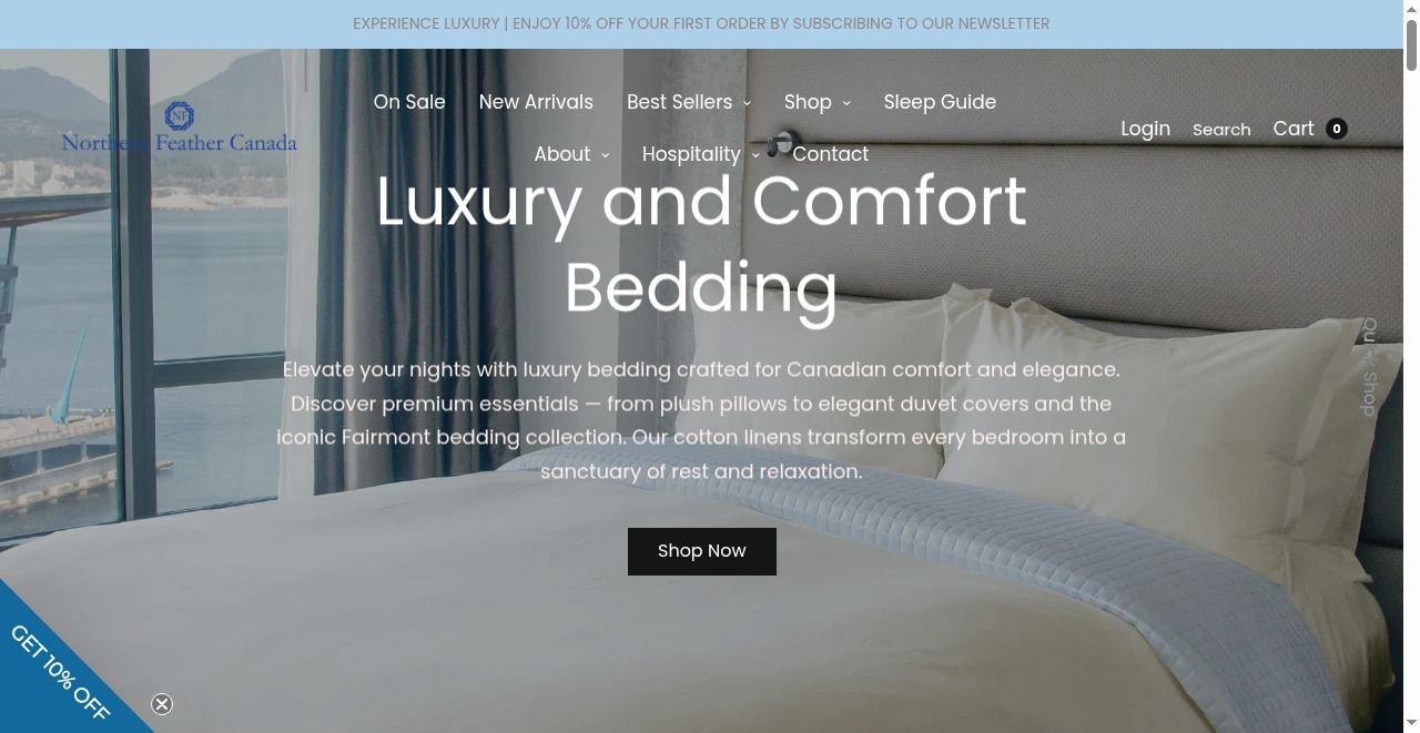 northern-feather-estore.com website screenshot