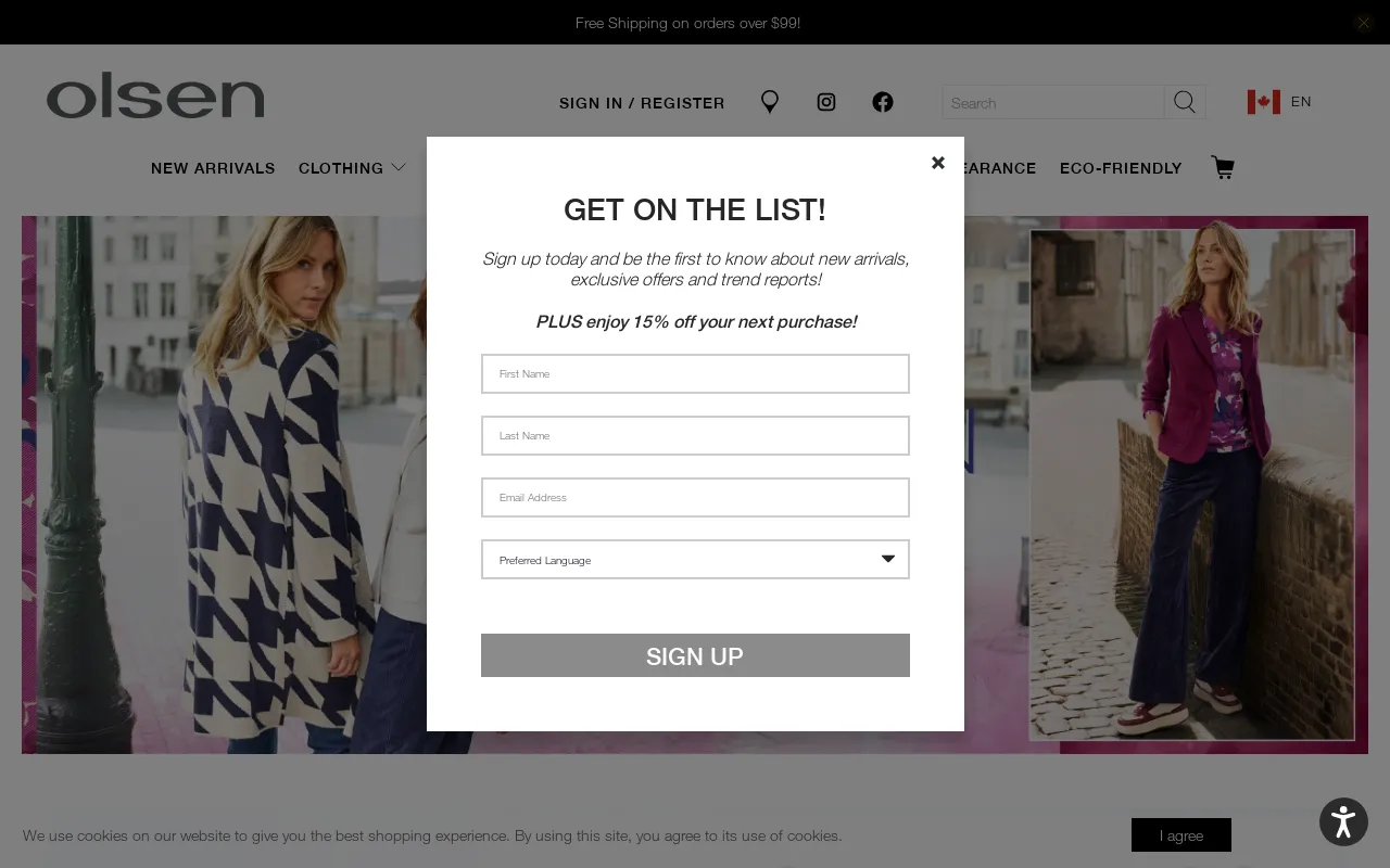 Olsen Fashion screenshot