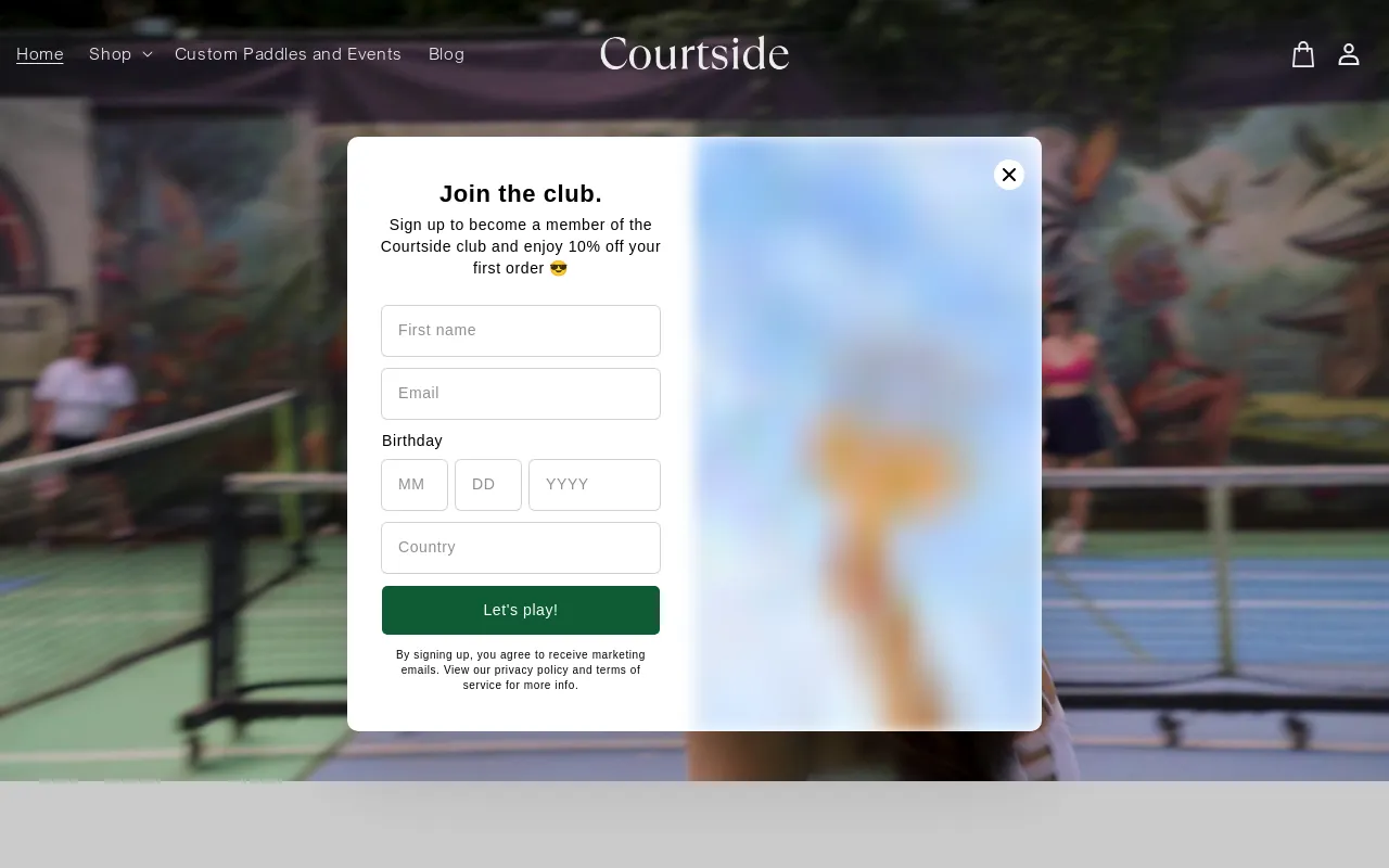 Courtside Asia website screenshot