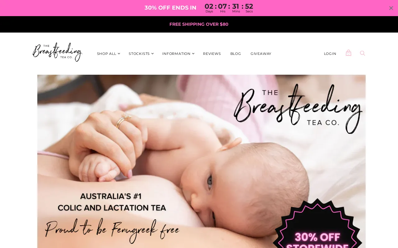 The Breastfeeding Tea Co. screenshot