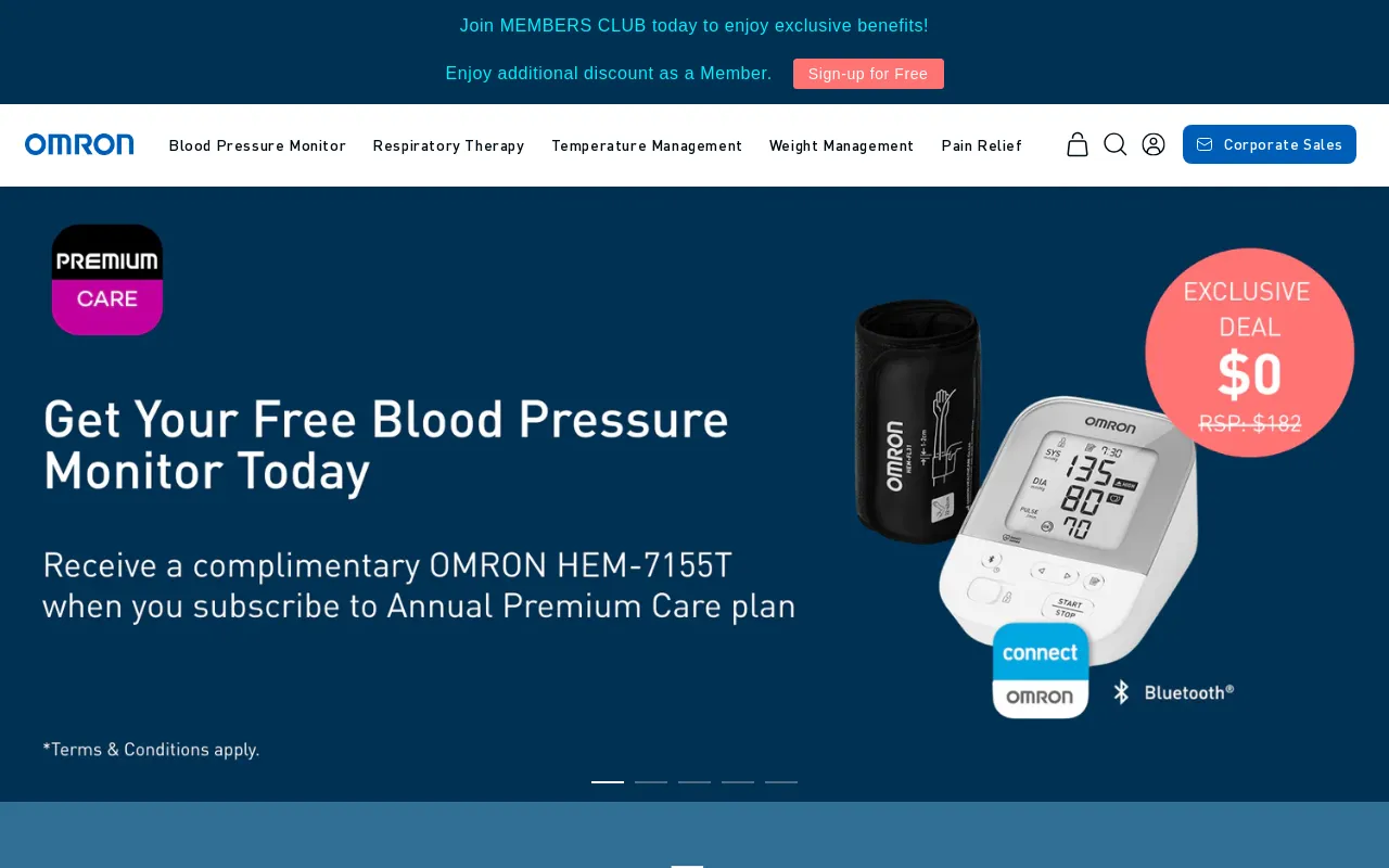 OMRON Brand Shop screenshot