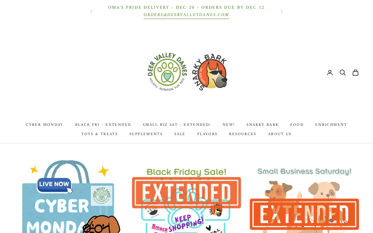 Deer Valley Danes website screenshot