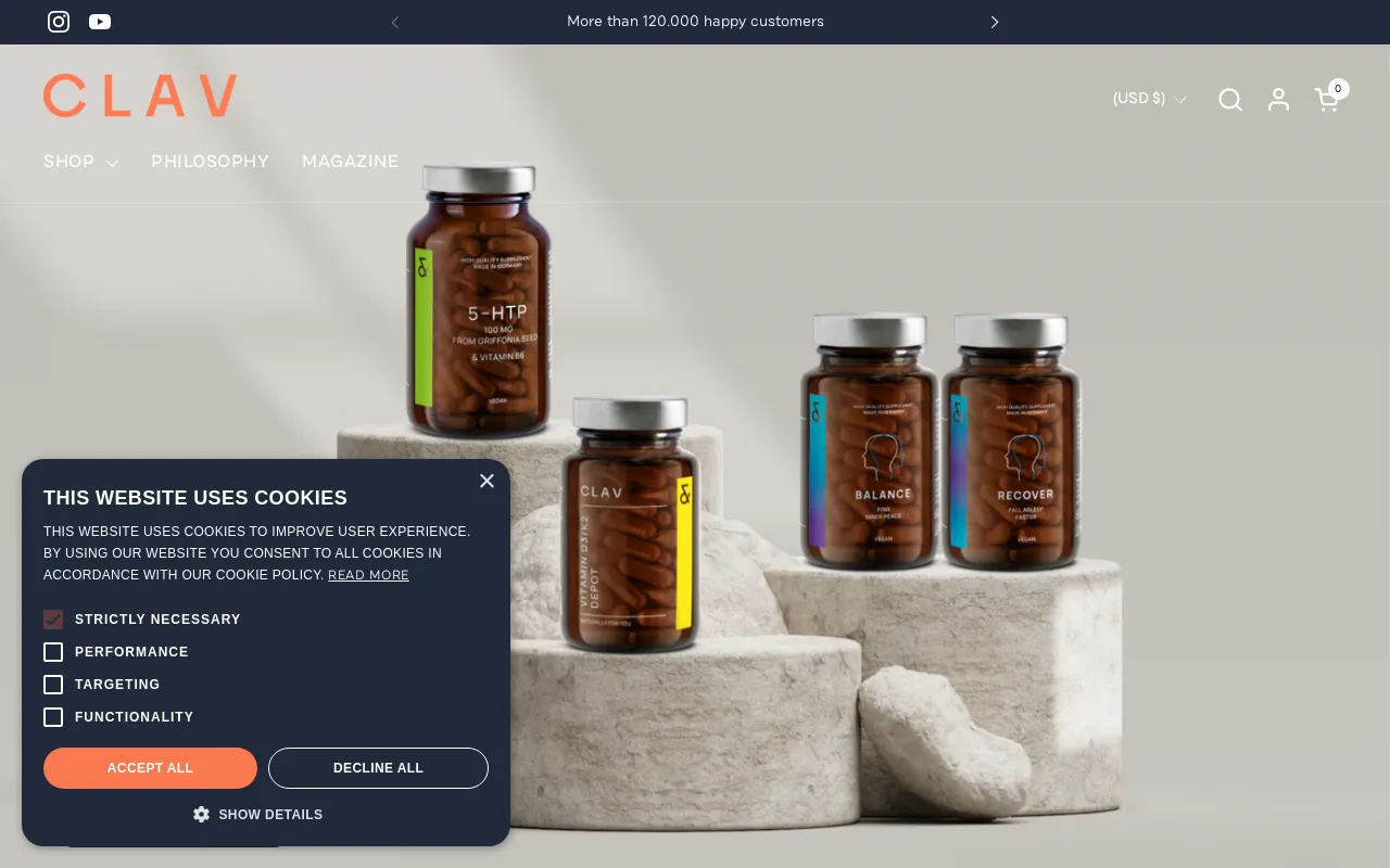 CLAV-Health website screenshot