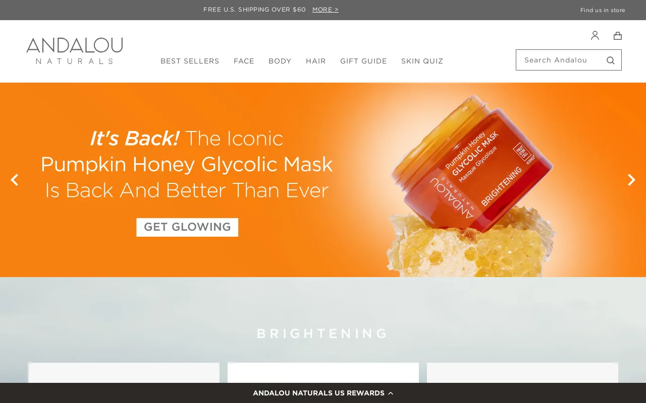 Andalou Naturals US screenshot