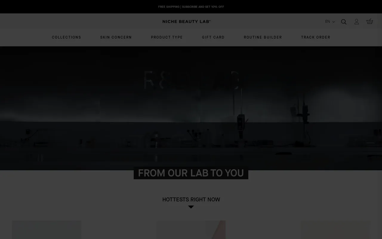 NICHE BEAUTY LAB screenshot