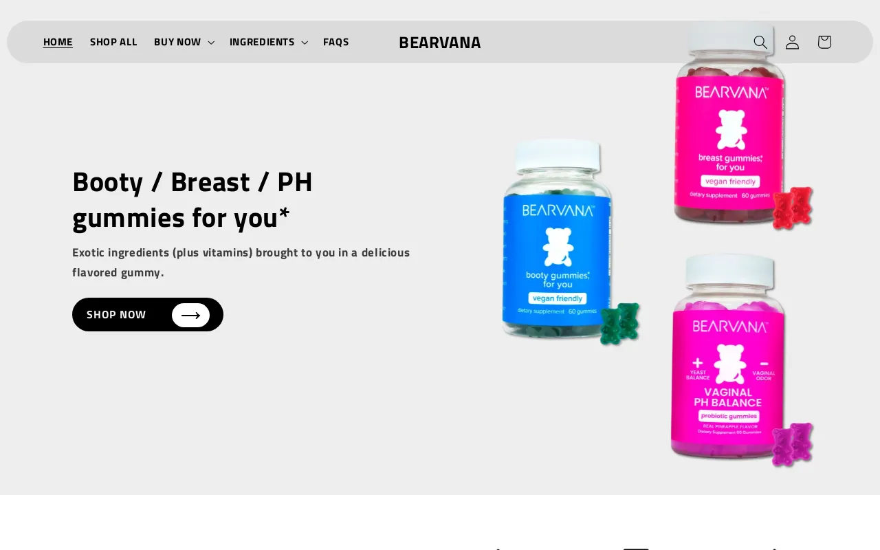 BEARVANA website screenshot