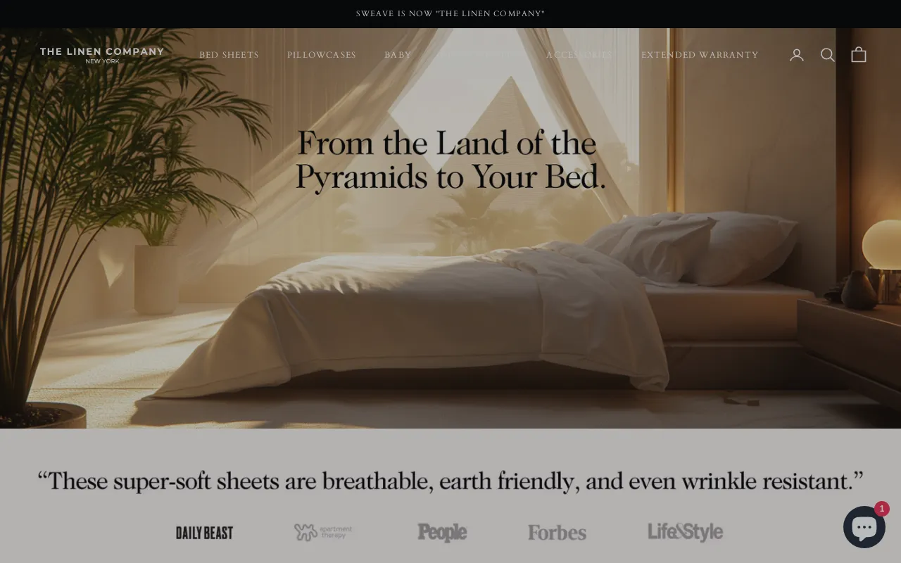 The Linen Company New York screenshot