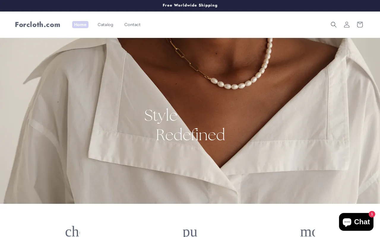Forcloth.com website screenshot