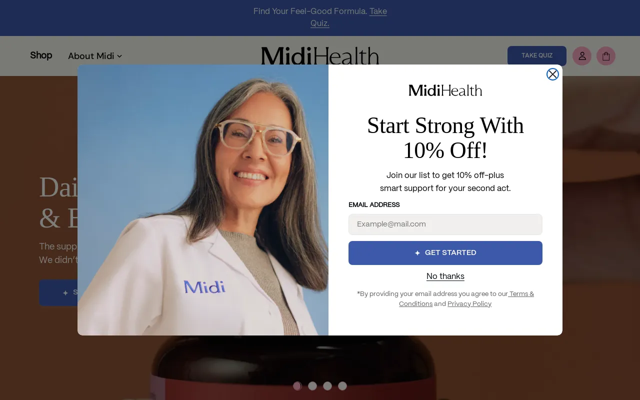 Midi Health Supplements screenshot