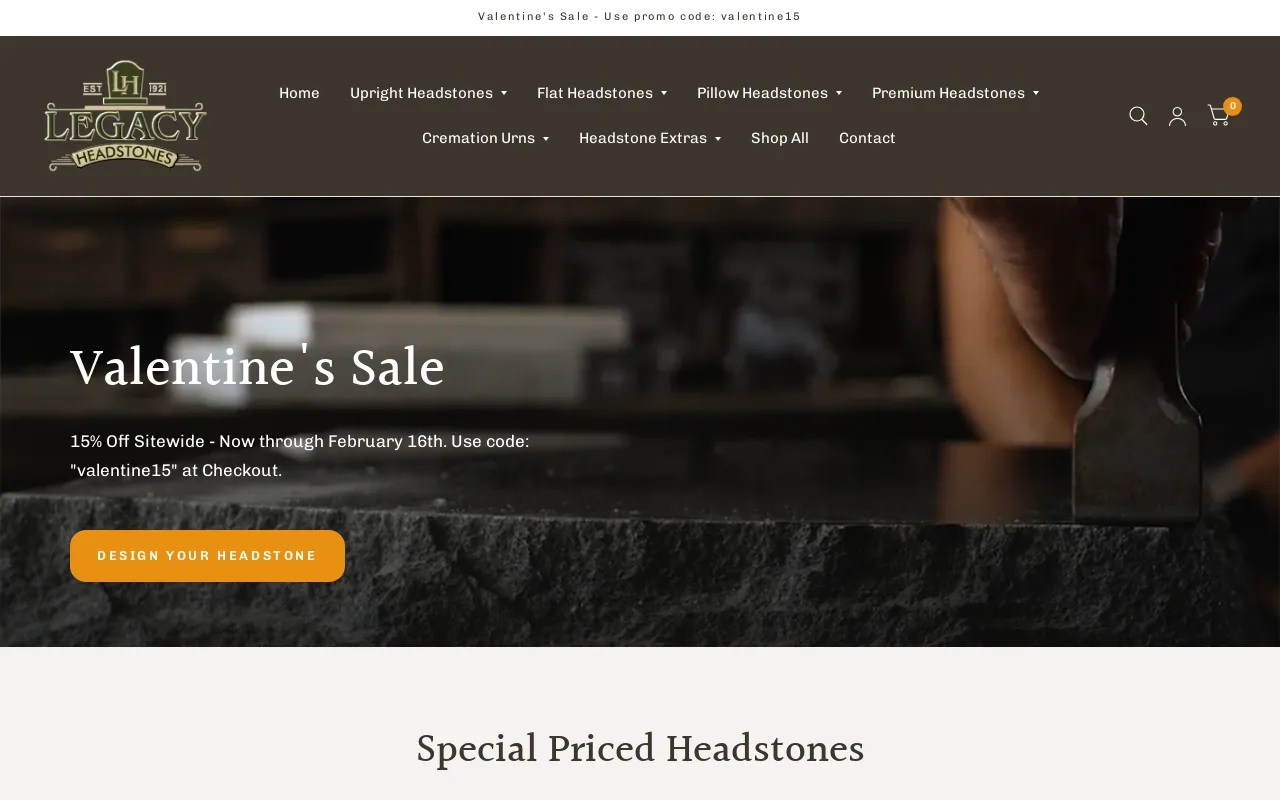 Legacy Headstones screenshot