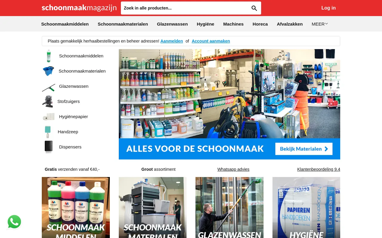 www.schoonmaakmagazijn.nl screenshot