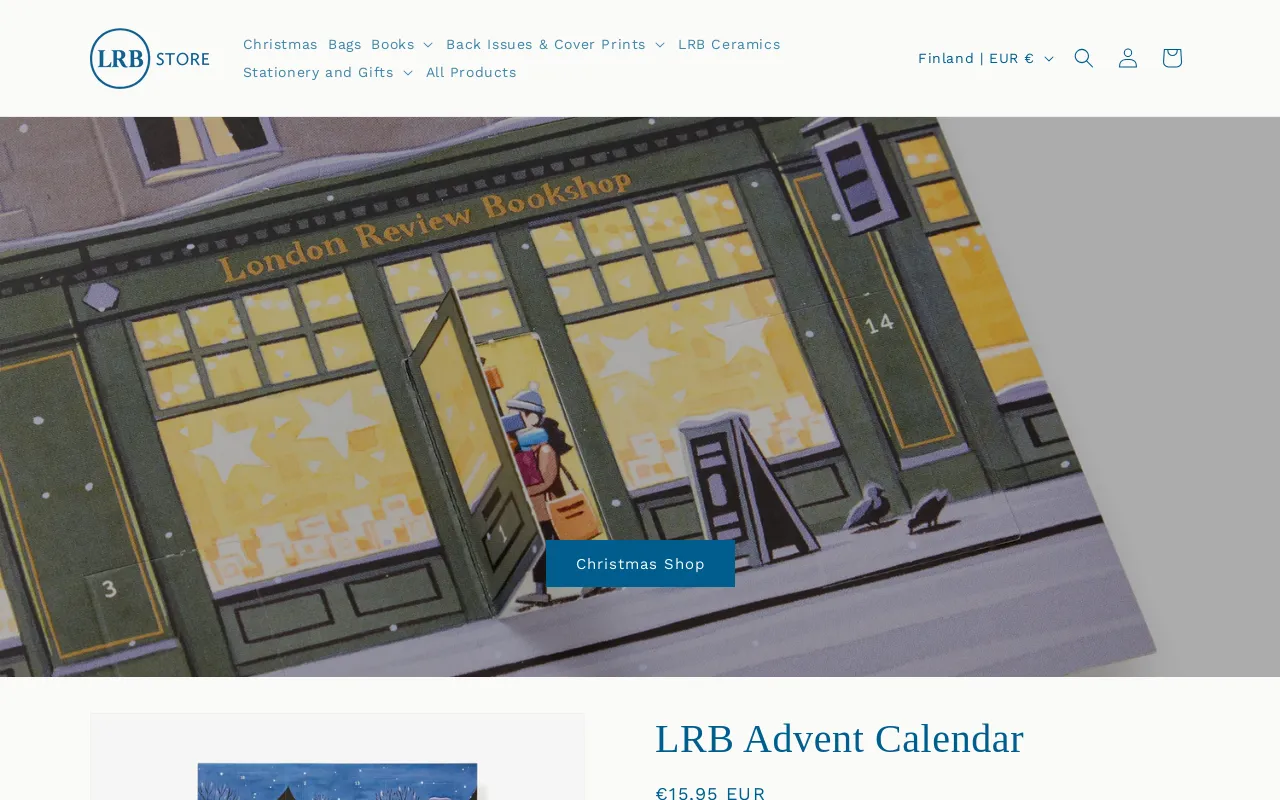 The LRB Store screenshot