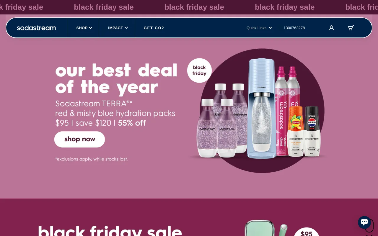 SodaStream Australia screenshot