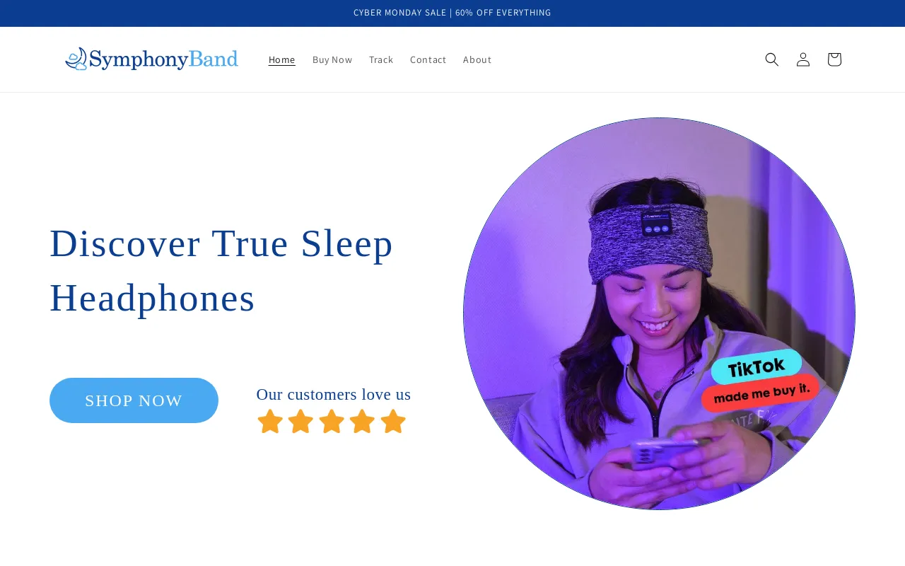 SymphonyBand website screenshot