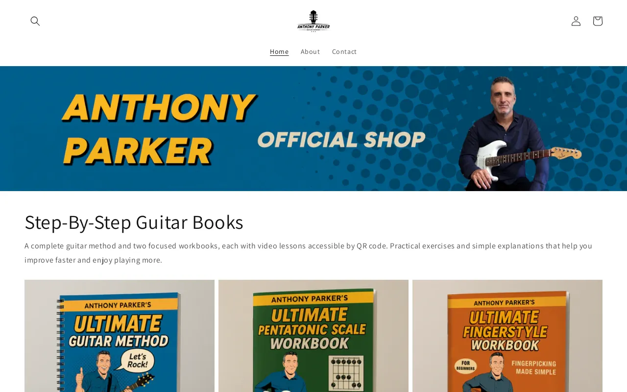 Anthony Parker Official Shop website screenshot