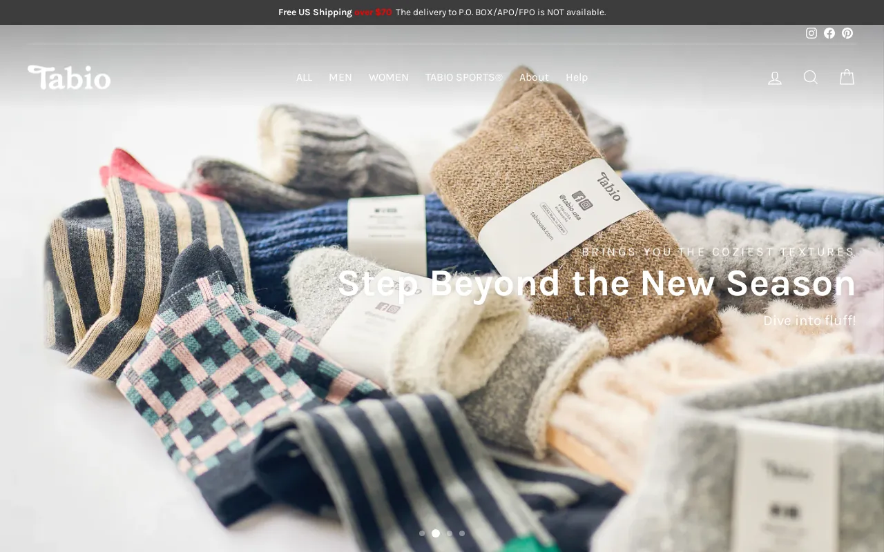 Tabio USA screenshot