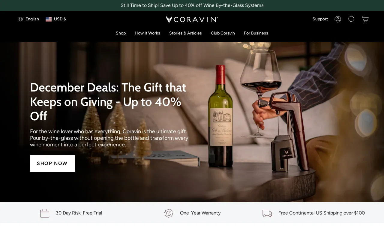 Coravin US screenshot