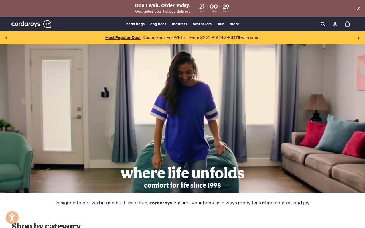 cordaroys Convertible Bean Bags screenshot