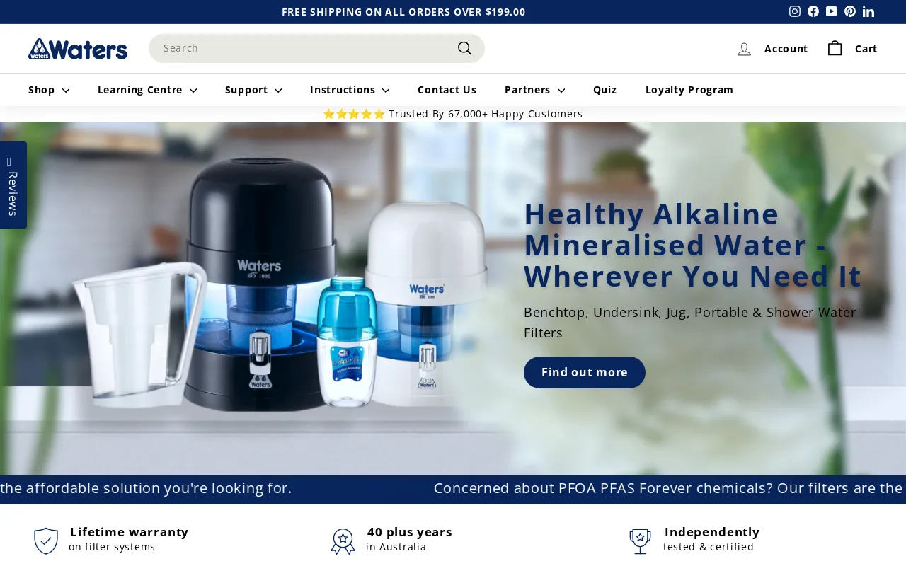 Waters Co Australia screenshot