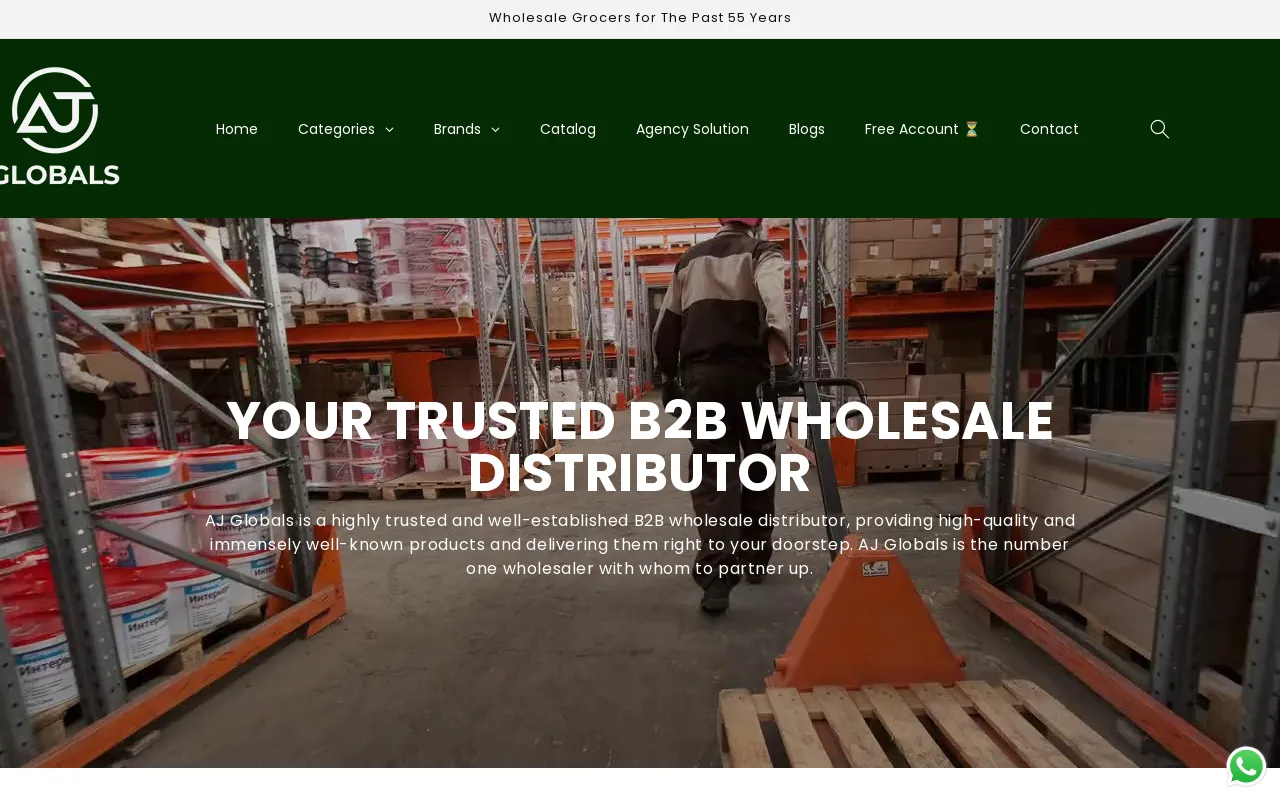 AJ Globals website screenshot