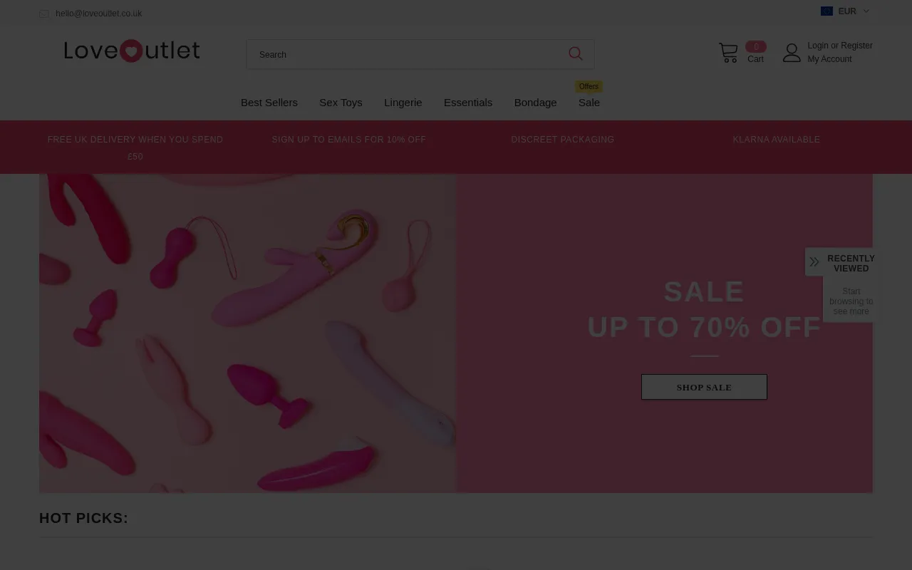 Loveoutlet screenshot