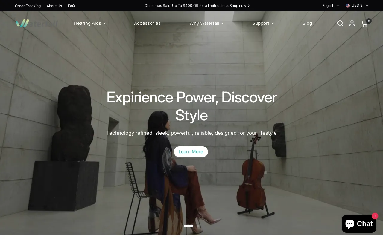Hey Waterfall website screenshot
