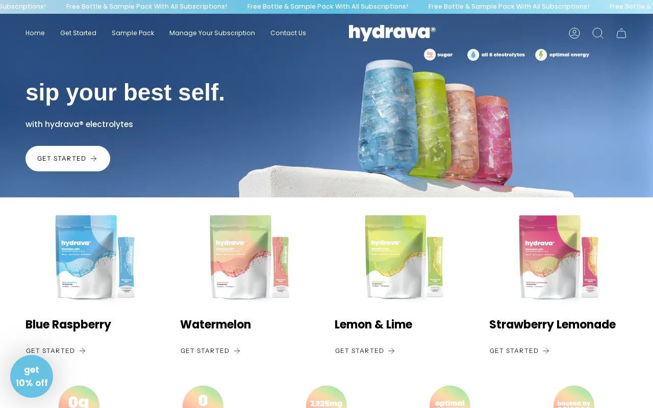 HYDRAVA ELECTROLYTES screenshot