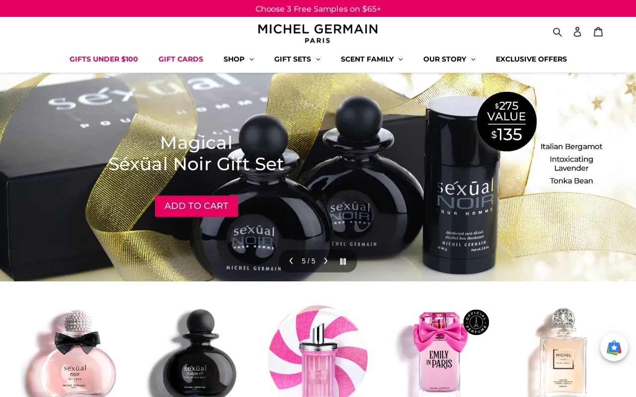 Michel Germain Parfums Ltd. screenshot