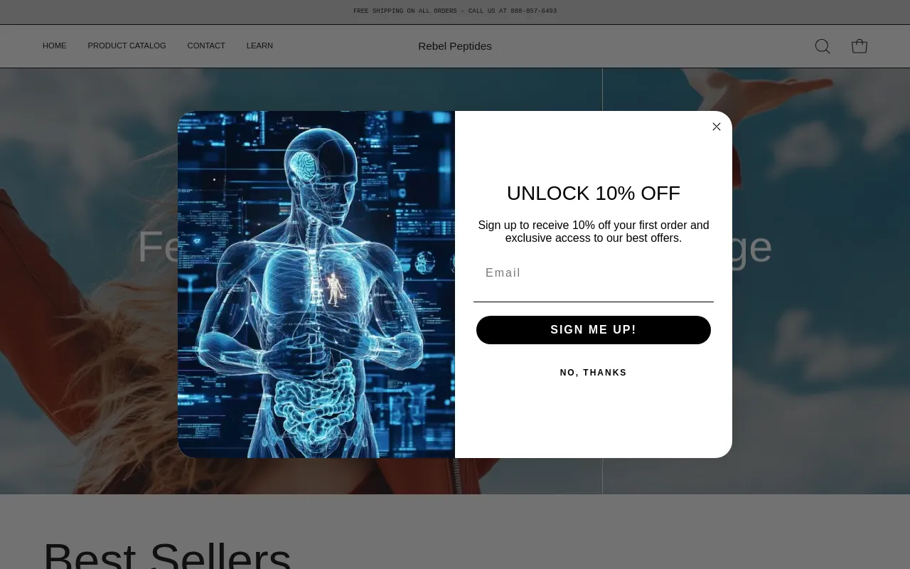 Rebel Peptides screenshot