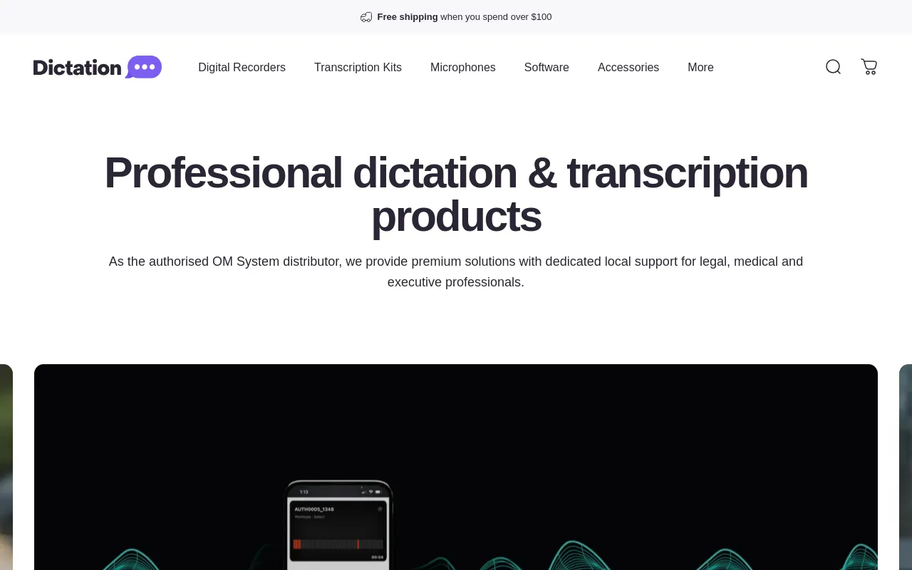 Dictation Distributors screenshot