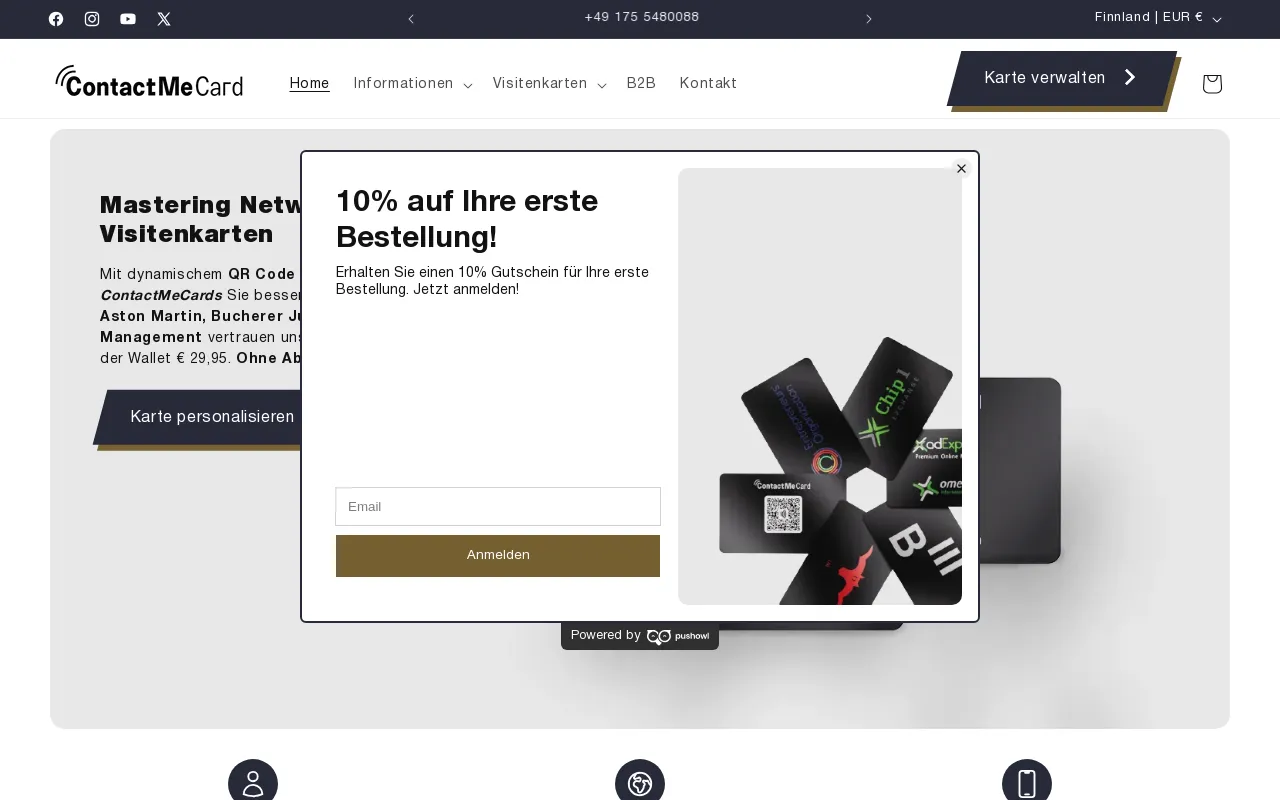ContactMeCard screenshot