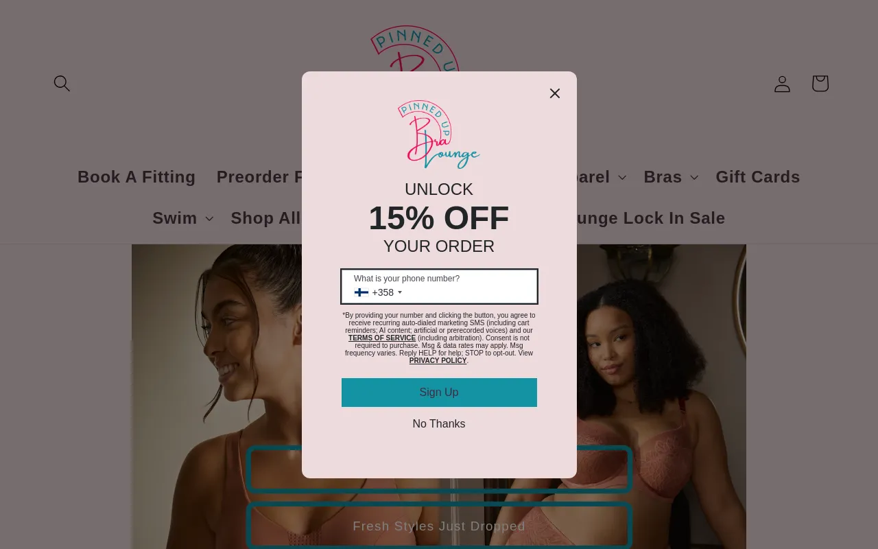 Pinned Up Bra Lounge screenshot