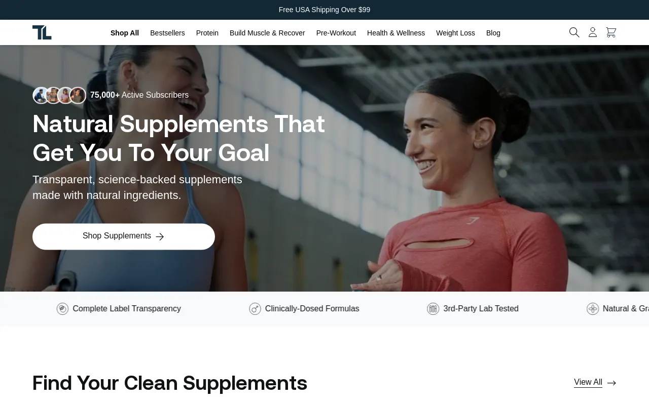 Transparent Labs screenshot