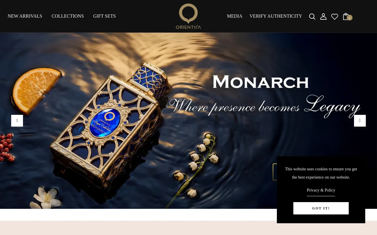 Orientica Perfumes screenshot