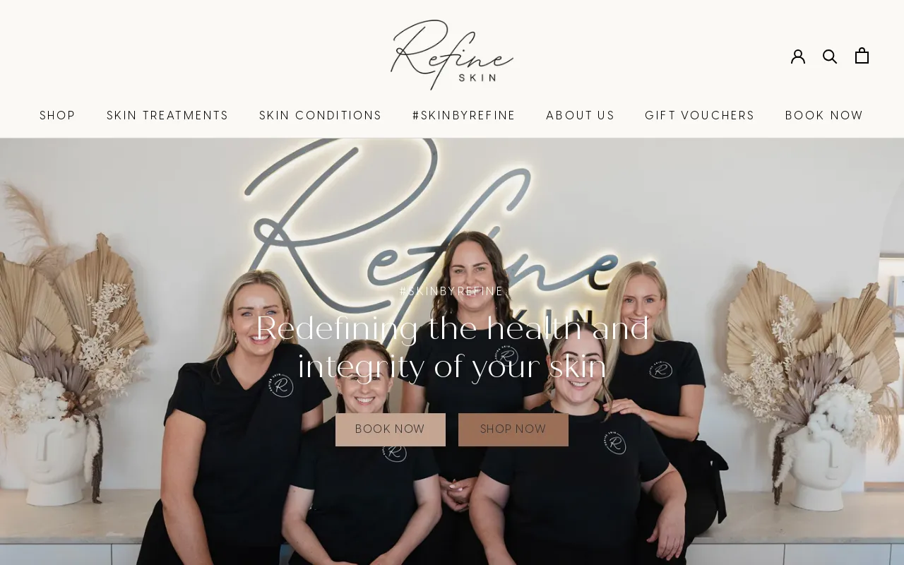 Refine Skin website screenshot